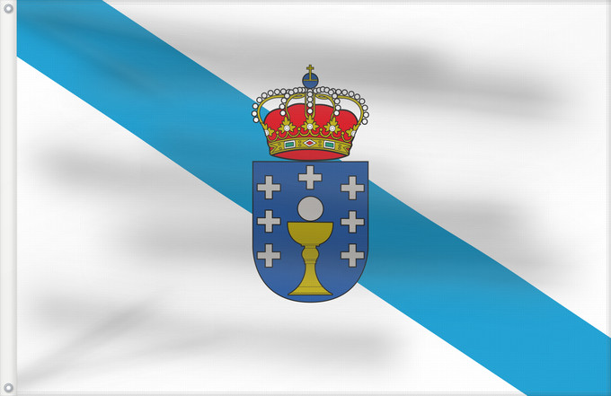 Flag, with two metal eyelets and reinforced hoist: Galicia Galice Galizia