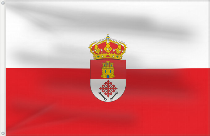 Bandera, con dos ojales metálicos y lado del asta reforzado: Abenójar Spain Abenójar, in Ciudad Real province, Spain Abenójar Rectangular