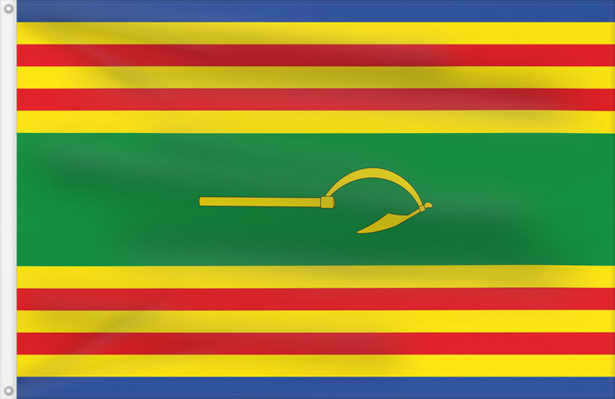 Bandera, con dos ojales metálicos y lado del asta reforzado: Aladrén	Aladrén-Zaragoza-Spain	Aladrén-Zaragoza