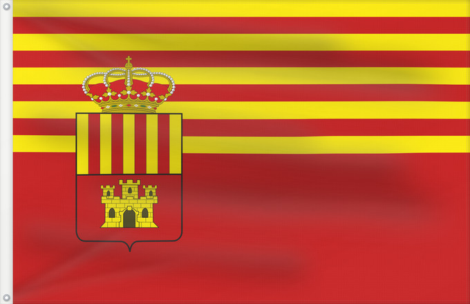 Flag, with two metal eyelets and reinforced hoist: Alagón