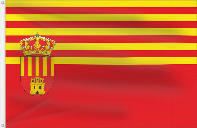 Bandera, con dos ojales metálicos y lado del asta reforzado: Alagón-Zaragoza	Alagón-Zaragoza-Spain