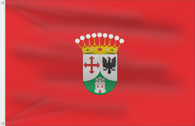 Bandera, con dos ojales metálicos y lado del asta reforzado: Alcobendas	D Alcobendas	Alcobendasko bandera	E Alcobendas	Bandièra d Alcobendas