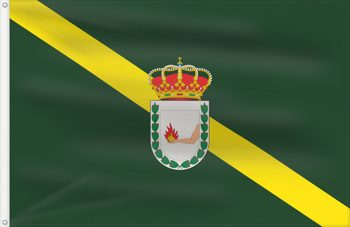 Bandera, con dos ojales metálicos y lado del asta reforzado: Aldeaquemada Jaén Aldeaquemada, Jaen, Spain Aldeaquemada Aldeaquemada, Jaén, España