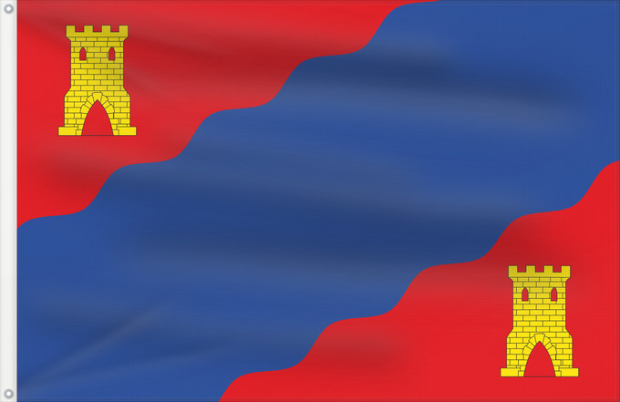 Bandera, con dos ojales metálicos y lado del asta reforzado: Alhama de Aragón Alhama de Aragón-Zaragoza-Spain Alhama de Aragón-Zaragoza
