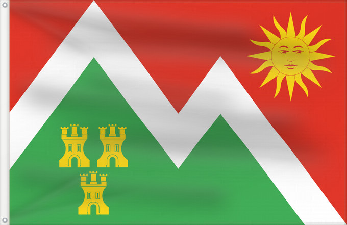 Bandera, con dos ojales metálicos y lado del asta reforzado: Aller	Aller  Asturias, España