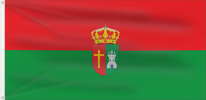 Bandera, con dos ojales metálicos y lado del asta reforzado: Almáchar Spain	Almáchar	De seda o tafetan