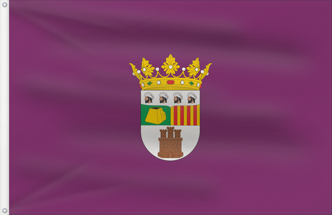 Flag, with two metal eyelets and reinforced hoist: Almudévar Almudevar-Huesca-Spain Badnera de Almudévar-Huesca