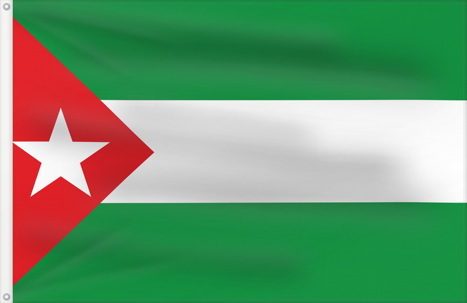 Bandera, con dos ojales metálicos y lado del asta reforzado: Andnac2
