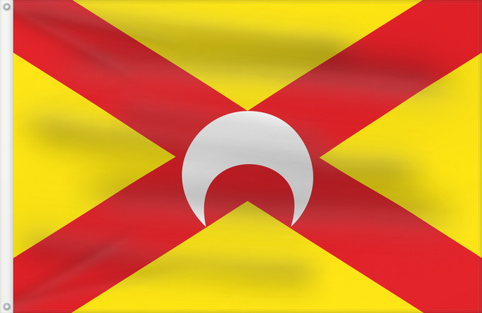 Bandera, con dos ojales metálicos y lado del asta reforzado: Arándiga