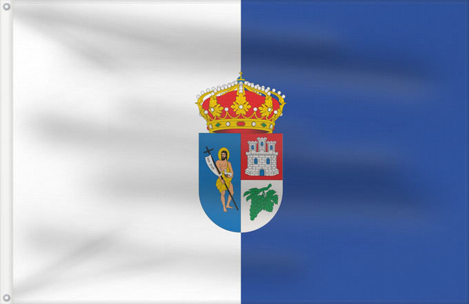 Bandera, con dos ojales metálicos y lado del asta reforzado: Arganda del Rey Spain Arganda del Rey España