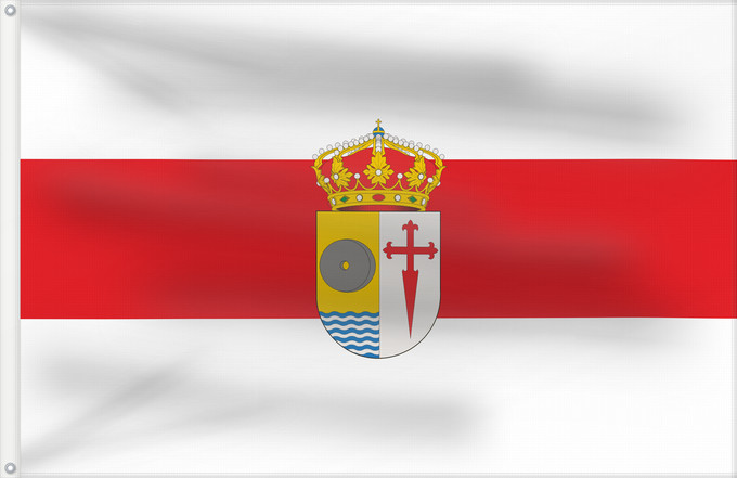 Bandera, con dos ojales metálicos y lado del asta reforzado: Arroyomolinos de Leon Spain
