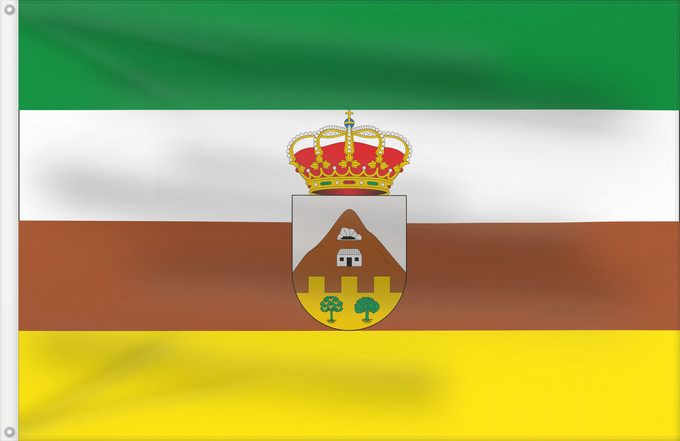 Bandera, con dos ojales metálicos y lado del asta reforzado: Bácor-Olivar Granada E.L.A. de Bácor-Olivar, Guadix, Granada, Spain Bácor-Olivar E