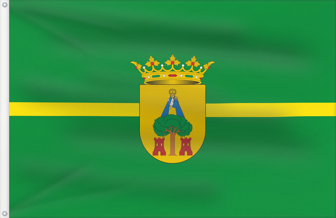 Bandera, con dos ojales metálicos y lado del asta reforzado: Baños de la Encina  Jaén	Baños de la Encina, Jaén, Spain	Baños de la Encina	Baños de la Encina, Jaén, España