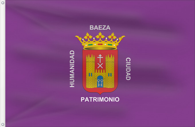 Flag, with two metal eyelets and reinforced hoist: Baeza Jaén Baeza, Jaén, Spain Baeza Baeza, Jaén, España