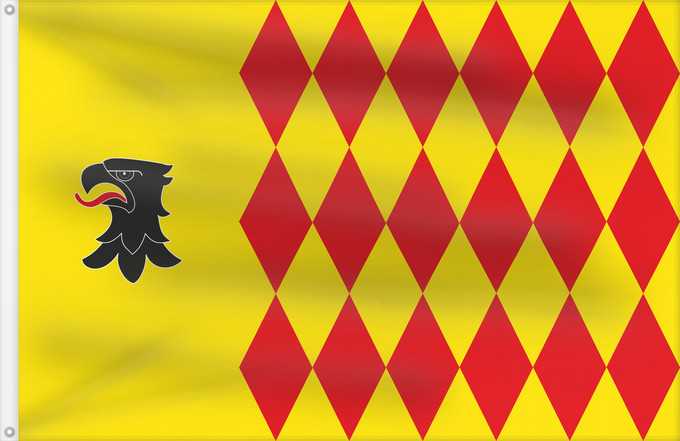 Bandera, con dos ojales metálicos y lado del asta reforzado: Balenyà2	Balenyà-2	A partir de  Bandera de Balenyà