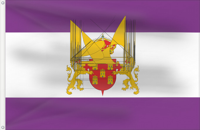Bandera, con dos ojales metálicos y lado del asta reforzado: Baltanás	Baltanás, in Palencia  Spain