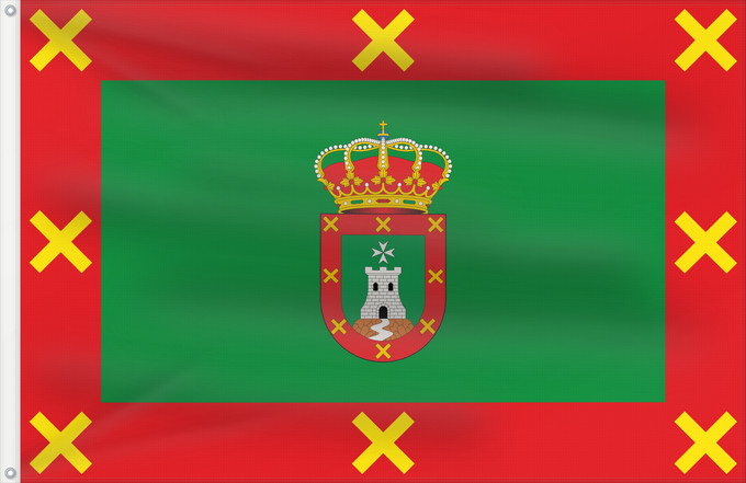 Bandera, con dos ojales metálicos y lado del asta reforzado: Berzocana Cáceres Berzocana, Cáceres, Spain Berzocana Berzocana, Cáceres, España