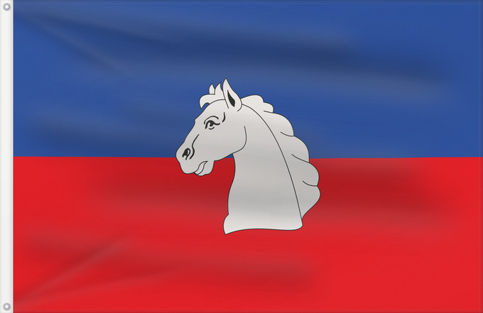 Bandera, con dos ojales metálicos y lado del asta reforzado: Biscarrués	Biscarrués-Huesca-Spain	Biscarrués-Huesca