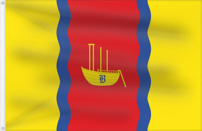 Bandera, con dos ojales metálicos y lado del asta reforzado: Boquiñeni	Boquiñeni-Zaragoza-Spain	Boquiñeni-Zaragoza