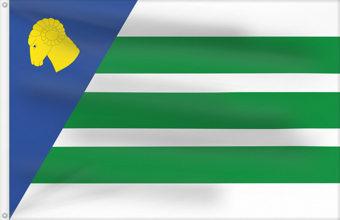 Bandera, con dos ojales metálicos y lado del asta reforzado: El Buste	El Buste-Zaragoza-Spain	El Buste-Zaragoza