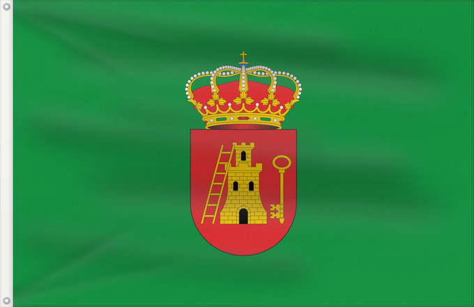 Bandera, con dos ojales metálicos y lado del asta reforzado: Cárcheles  Jaén	Carcheles, Jaen, Spain	Cárcheles	Cárcheles, Jaén, España