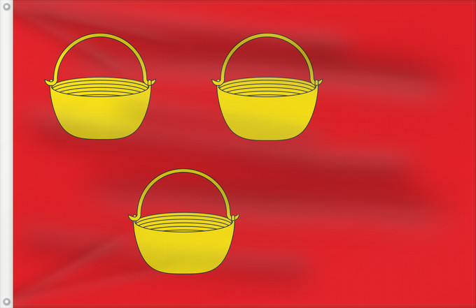 Bandera, con dos ojales metálicos y lado del asta reforzado: Calders