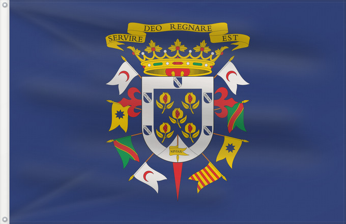 Bandera, con dos ojales metálicos y lado del asta reforzado: Campotéjar Granada Campotéjar, Granada, Spain Campotéjar Campotéjar, Granada, España.