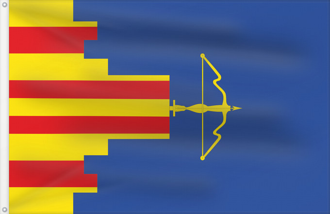 Bandera, con dos ojales metálicos y lado del asta reforzado: Castejón de las Armas Castejón de las Armas-Zaragoza-Spain Castejón de las Armas-Zaragoza