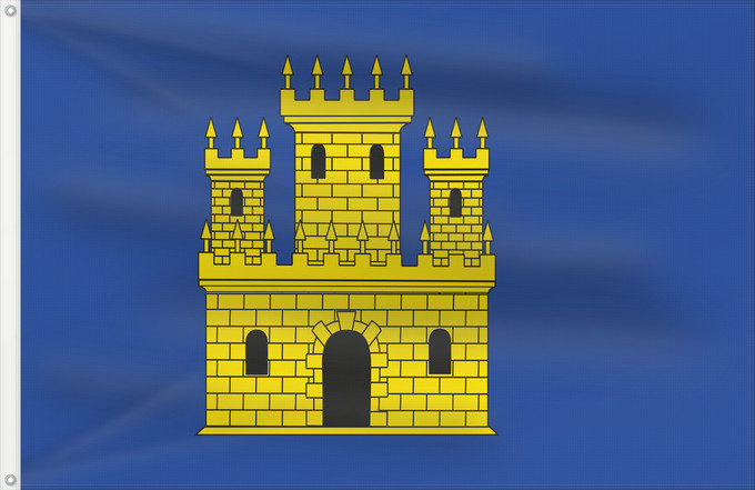 Bandera, con dos ojales metálicos y lado del asta reforzado: Castellet i la Gornal Castellet i la Gornal, Barcelona, Spain