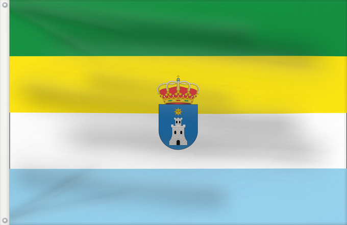 Bandera, con dos ojales metálicos y lado del asta reforzado: Cazalilla  Jaén	Cazalilla, Jaén, Spain	Cazalilla, Jaén	Cazalilla, Jaén, España