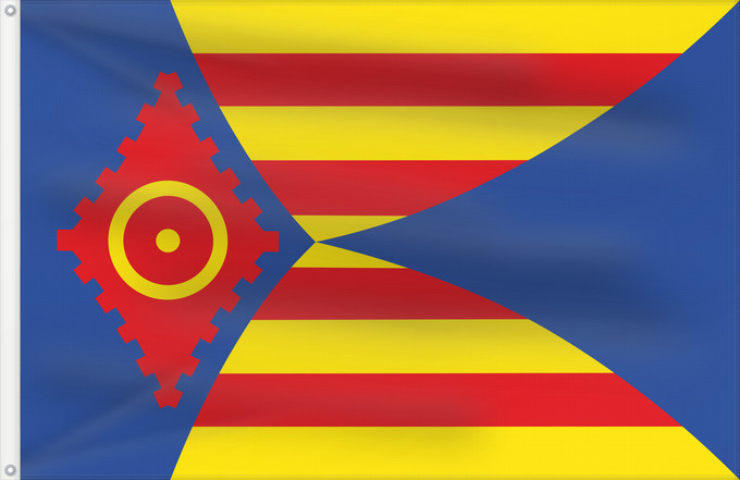 Bandera, con dos ojales metálicos y lado del asta reforzado: Cimballa	Cimballa - Zaragoza - Spain	Cimballa - Zaragoza - España