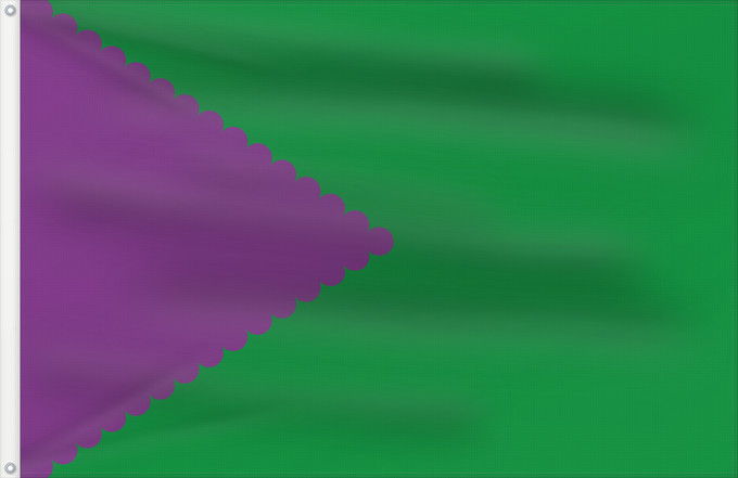 Bandera, con dos ojales metálicos y lado del asta reforzado: Clarés de Ribota Clarés de Ribota - Zaragoza - Spain Of Clarés de Ribota - Zaragoza - Spain