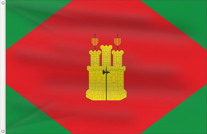 Bandera, con dos ojales metálicos y lado del asta reforzado: Cosuenda	Cosuenda-Zaragoza-Spain	Cosuenda-Zaragoza