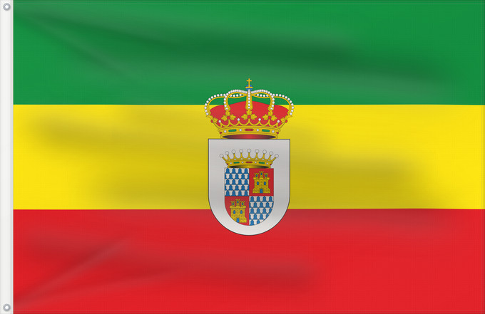 Bandera, con dos ojales metálicos y lado del asta reforzado: Deleitosa  Cáceres	Deleitosa, Cáceres, Spain	Deleitosa	Deleitosa, Cáceres, España