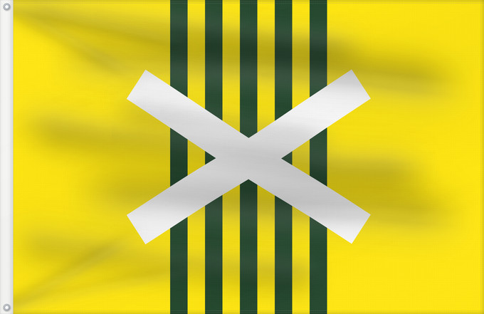 Bandera, con dos ojales metálicos y lado del asta reforzado: D Esparreguera	Esparreguera	Apaisada	Apaïsada