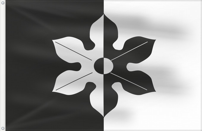 Flag, with two metal eyelets and reinforced hoist: Fígols It is easy to put a border around this flag image Apaisada Apaïsada