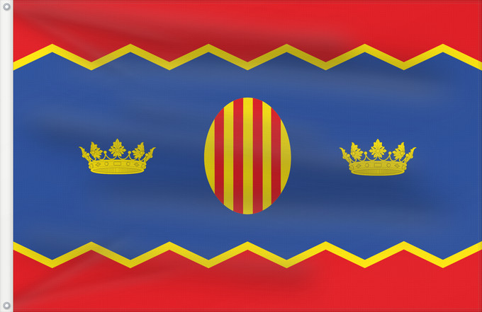 Drapeau, avec deux œillets métalliques et guindant renforcé : El Frago	El Frago-Zaragoza-Spain	El Frago-Zaragoza