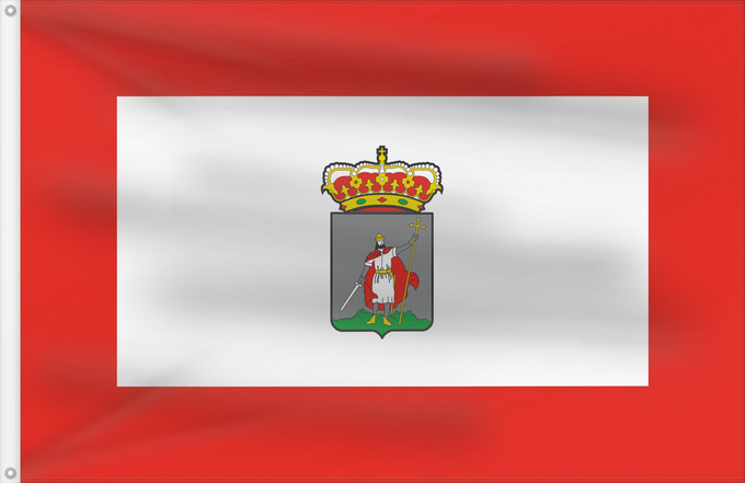 Drapeau, avec deux œillets métalliques et guindant renforcé : Gijon Gijón Bandera de Gijón, en Asturias España ..