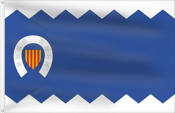 Bandera, con dos ojales metálicos y lado del asta reforzado: Herrera de los Navarros Herrera de los Navarros-Zaragoza-Spain Herrera de los Navarros-Zaragoza