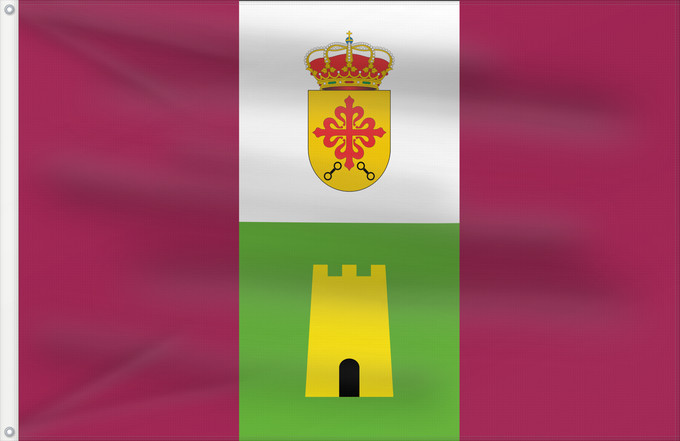 Bandera, con dos ojales metálicos y lado del asta reforzado: Higuera de Calatrava Jaén Higuera de Calatrava, Jaén, Spain Higuera de Calatrava Higuera de Calatrava, Jaén, España