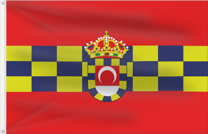 Bandera, con dos ojales metálicos y lado del asta reforzado: Huetor tajar Huétor Tájar Huétor Tájar, en Granada España