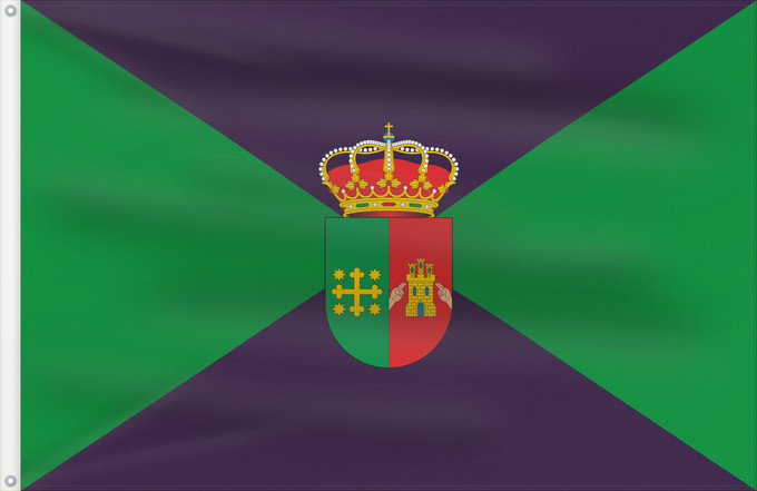 Bandera, con dos ojales metálicos y lado del asta reforzado: Iznatoraf  Jaén	Iznatoraf, Jaén, Spain	Iznatoraf	Iznatoraf, Jaén, España