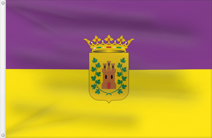 Bandera, con dos ojales metálicos y lado del asta reforzado: Jimena  Jaén	Jimena, Jaén, Spain	Jimena (Jaén)	Jimena, Jaén, España.