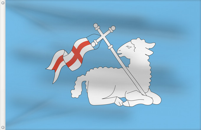 Bandera, con dos ojales metálicos y lado del asta reforzado: L Albagés	L'Albagés	Albagés, Lérida, España	L Albagés, Lleida, Espanya