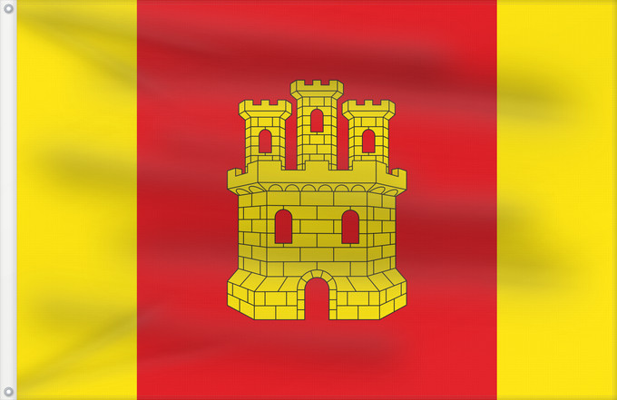 Bandera, con dos ojales metálicos y lado del asta reforzado: Peza  Granada	La Peza, Granada, Spain	La Peza	Peza, Granada, España