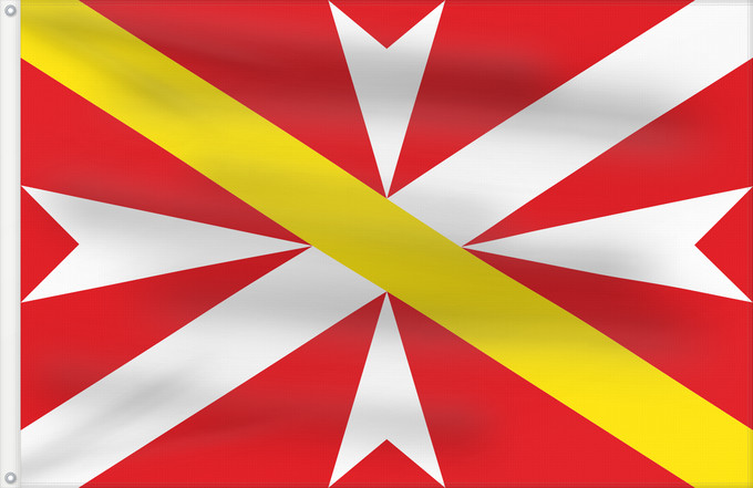 Bandera, con dos ojales metálicos y lado del asta reforzado: Portella	It is easy to put a border around this flag image	La Portella	Apaisada	Apaïsada