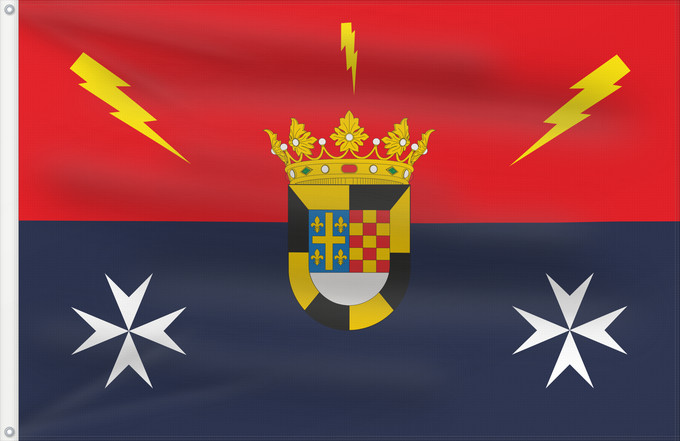 Bandera, con dos ojales metálicos y lado del asta reforzado: Lalueza	Lalueza-Huesca-Spain	Lalueza-Huesca