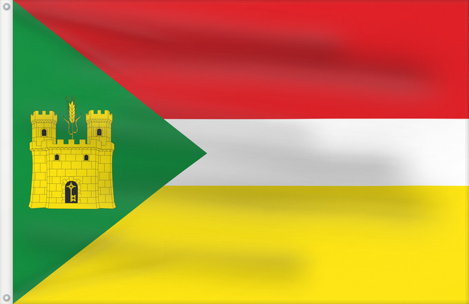 Bandera, con dos ojales metálicos y lado del asta reforzado: Lituénigo	Lituénigo-Zaragoza-Spain	Lituénigo-Zaragoza