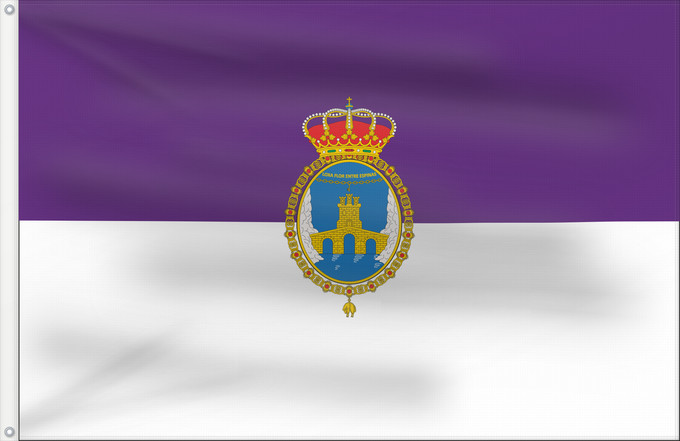 Bandera, con dos ojales metálicos y lado del asta reforzado: Loja  Granada	Loja, Granada, Spain	Loja (Grenade)	Loja, Granada, España	Loja (Granada)