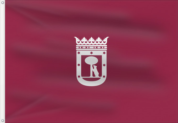 Flag, with two metal eyelets and reinforced hoist: Madrid